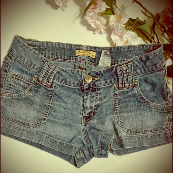 paris blues jean shorts